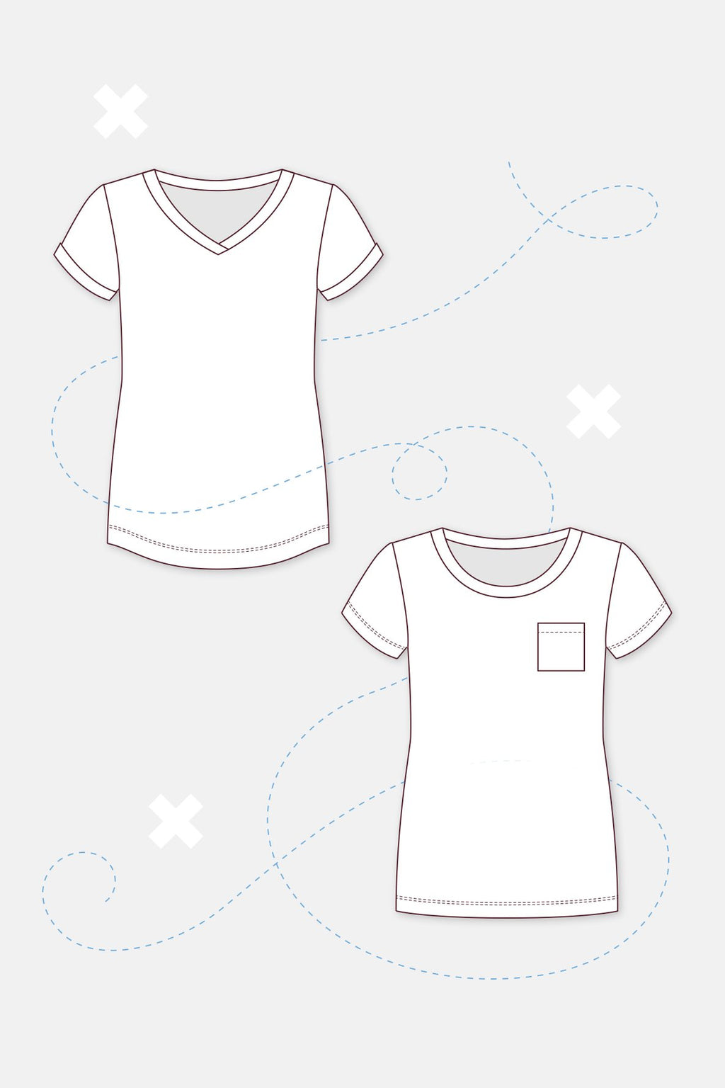 Papierschnittmuster T-Shirt Ava - pattydoo