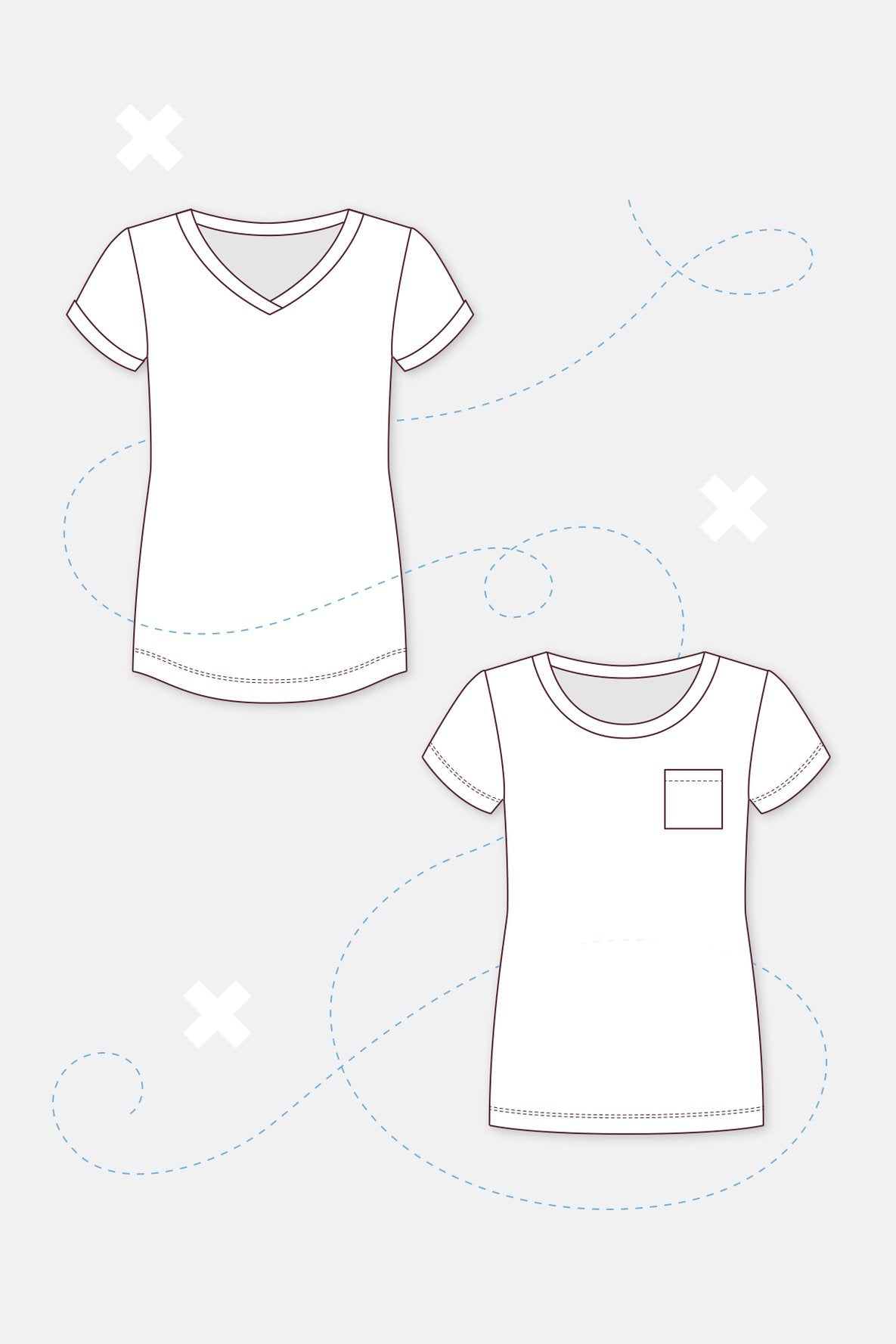 Papierschnittmuster T-Shirt Ava - pattydoo