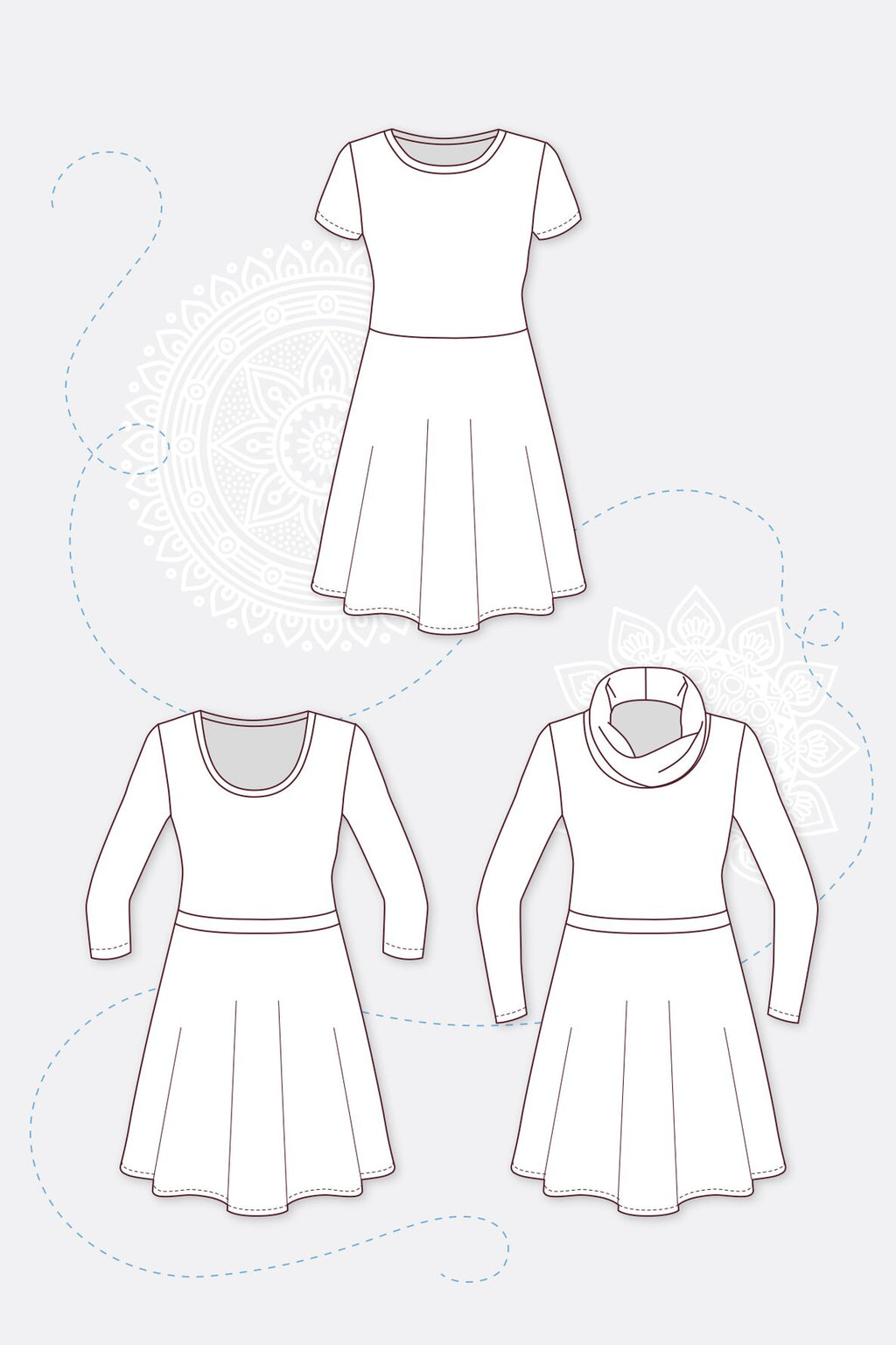 Papierschnittmuster Jerseykleid Ella - pattydoo