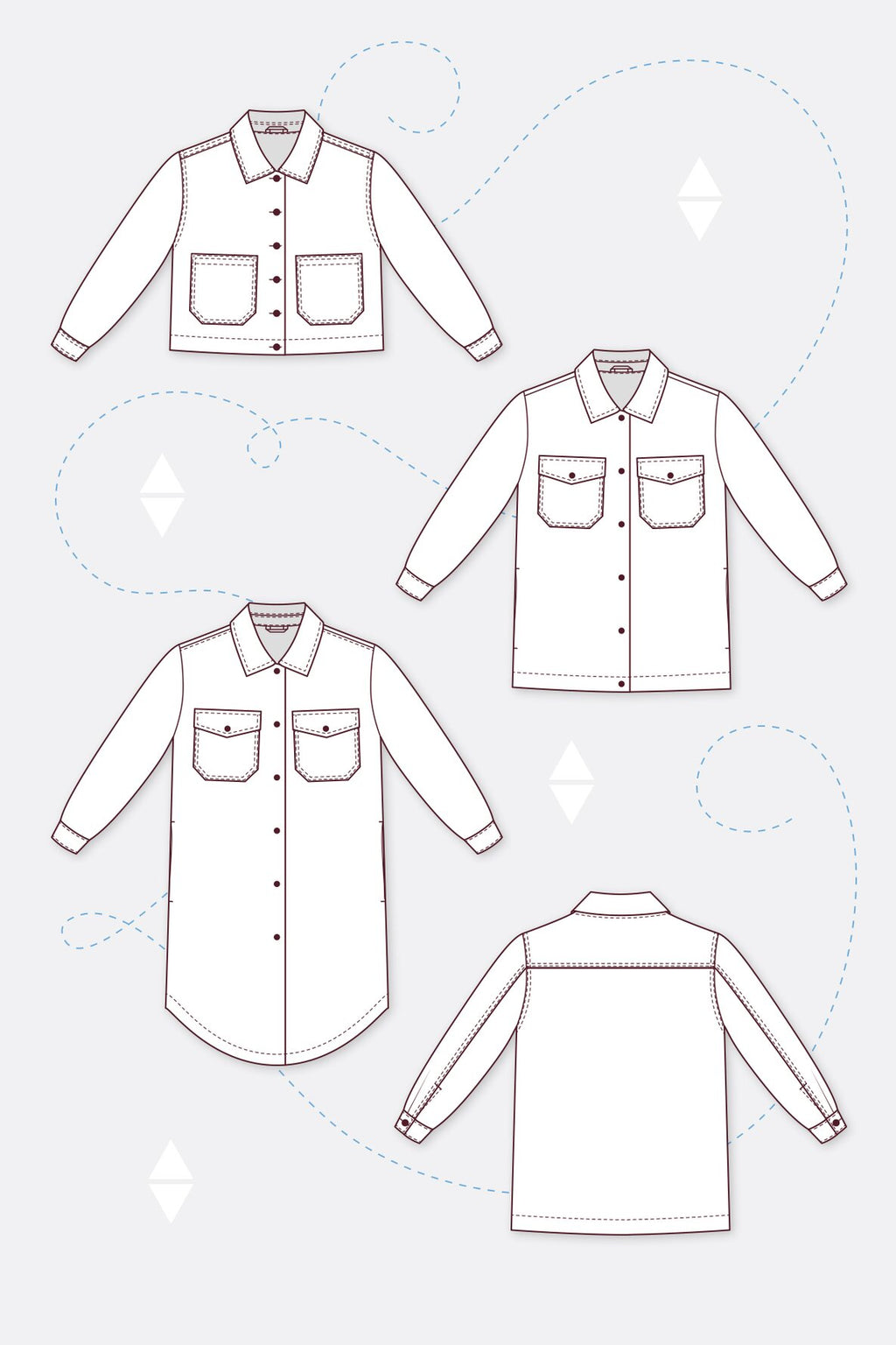 Papierschnittmuster Hemdjacke Fiona - pattydoo
