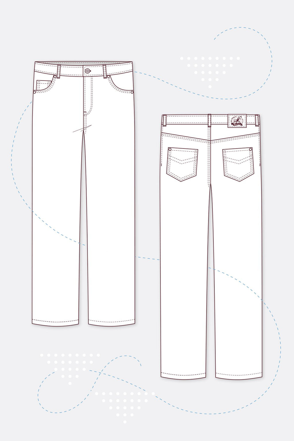 Papierschnittmuster Herrenjeans Adam - pattydoo
