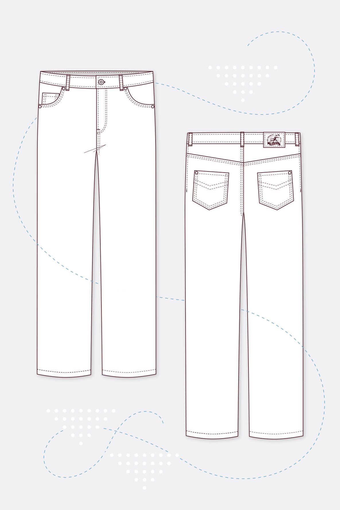 Papierschnittmuster Herrenjeans Adam - pattydoo