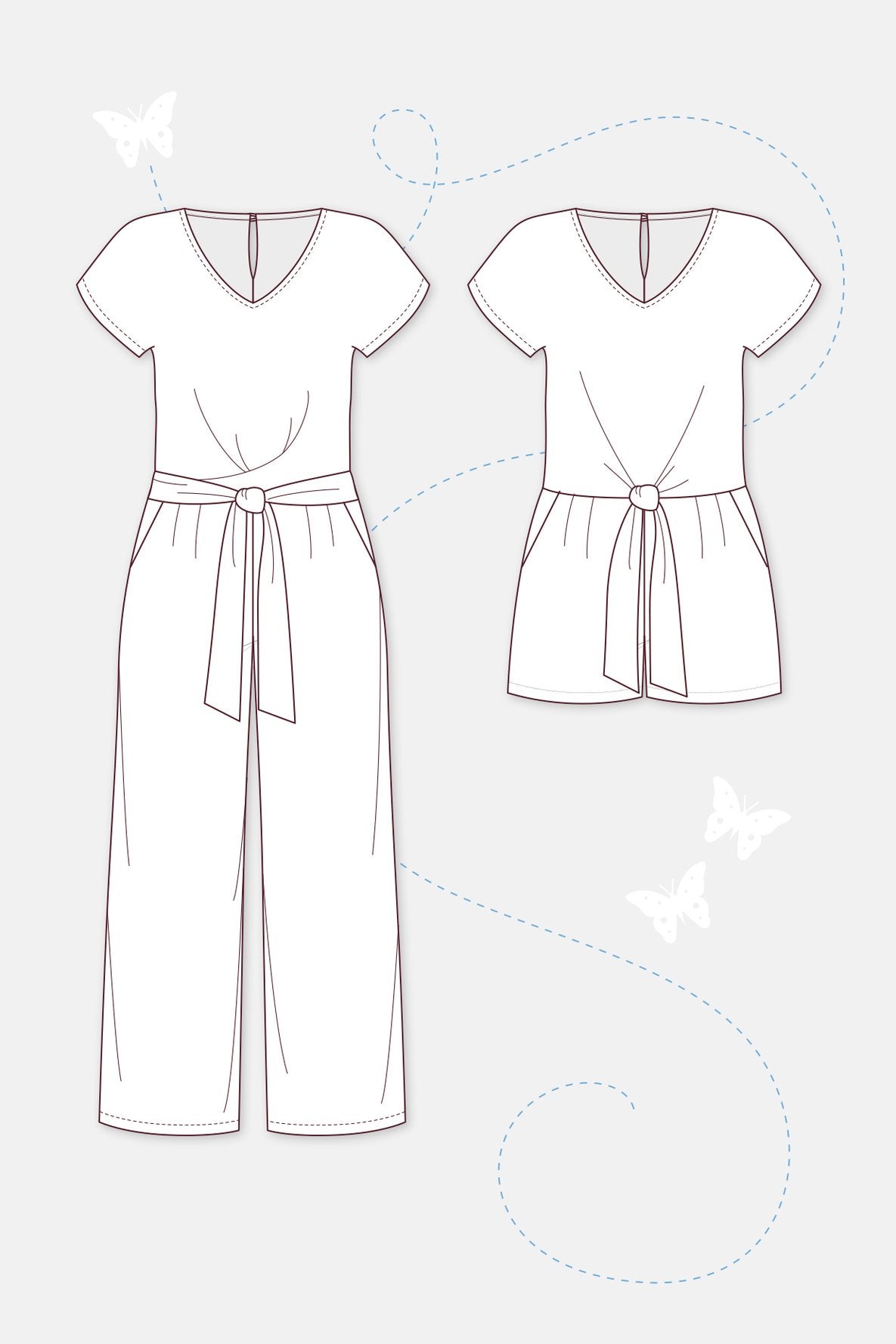 Papierschnittmuster Jumpsuit Sienna