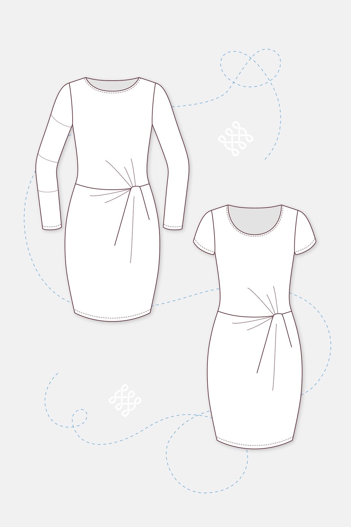 Papierschnittmuster Knotenkleid Amelie - pattydoo