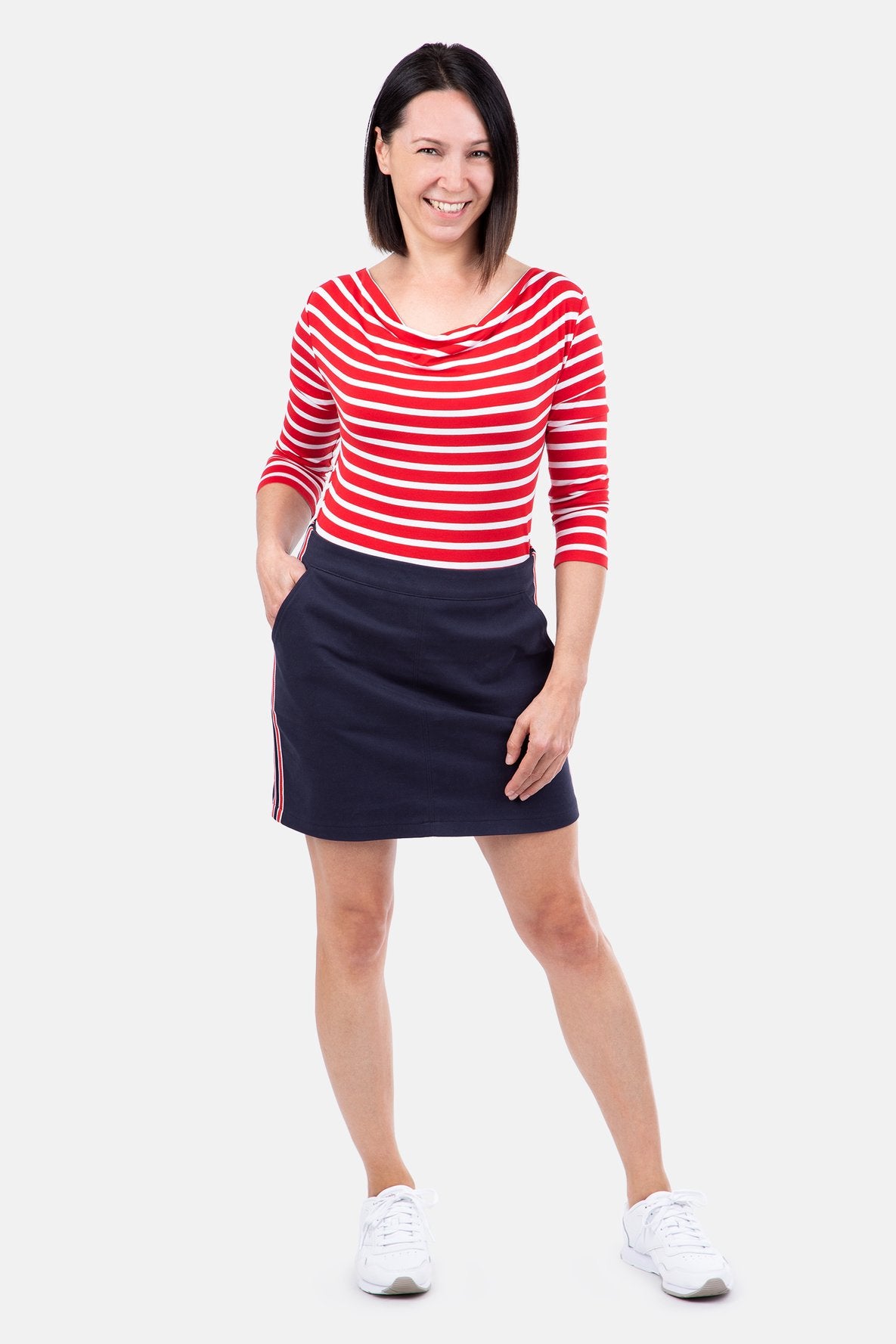 Papierschnittmuster Wasserfallshirt und -top Scarlett &amp; Claire