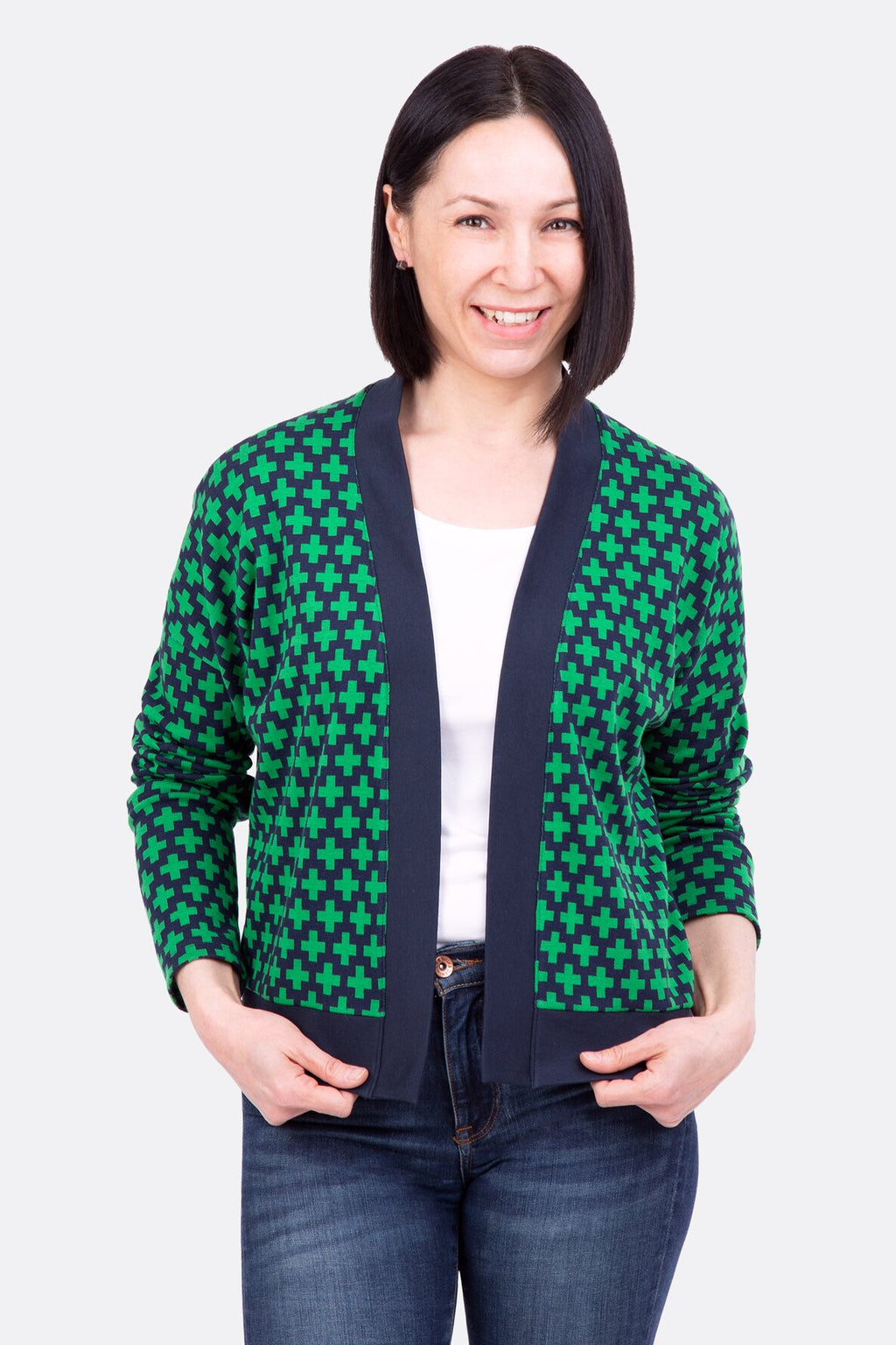 Papierschnittmuster Strickjacke Mona