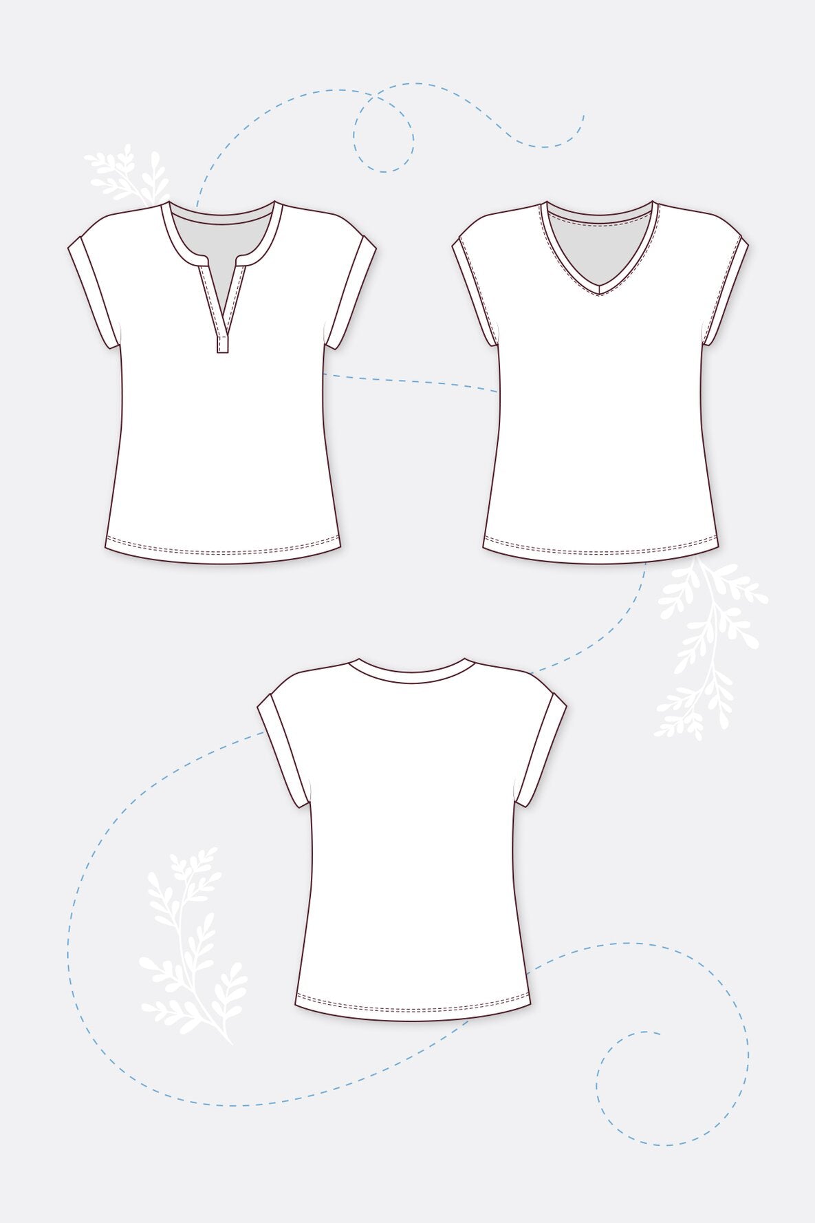 Papierschnittmuster Blusenshirt Thea