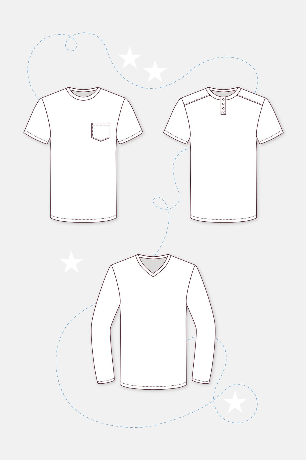 Papierschnittmuster Männershirt Max