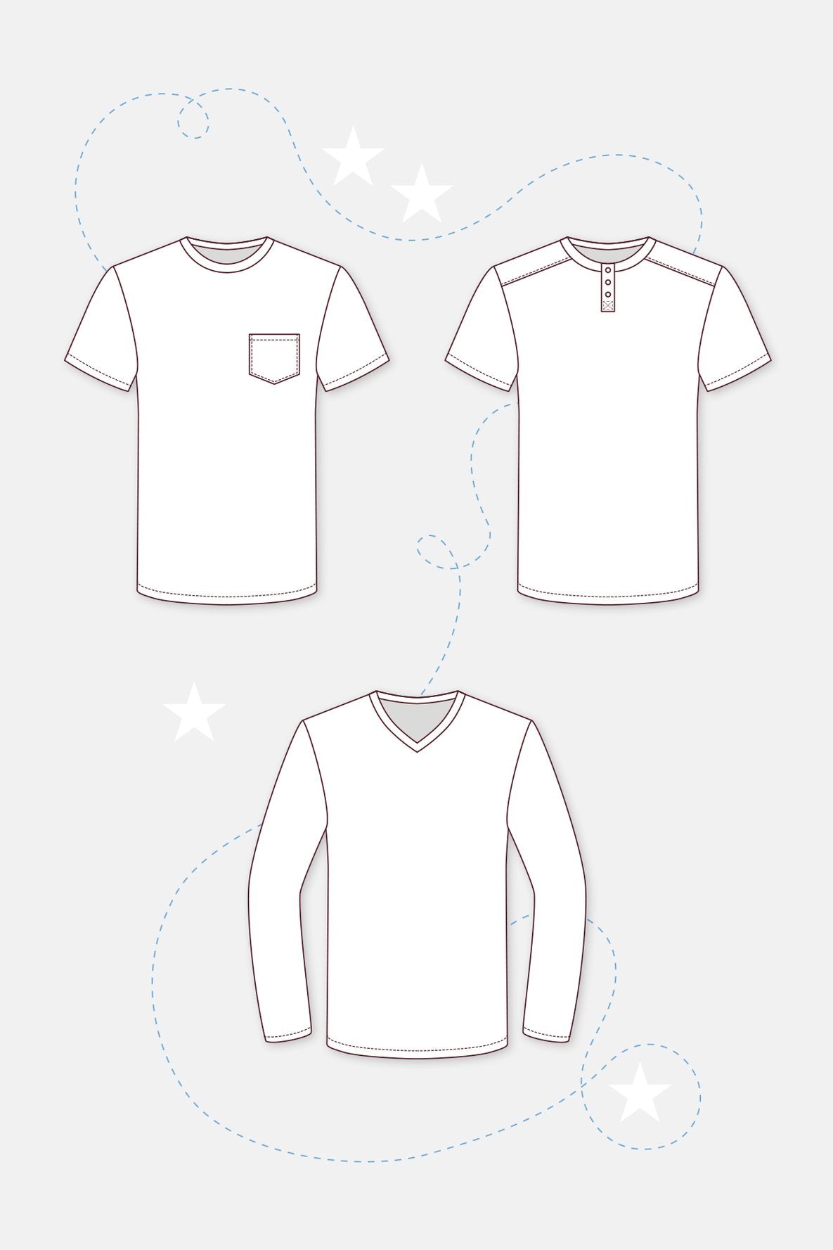 Papierschnittmuster Männershirt Max