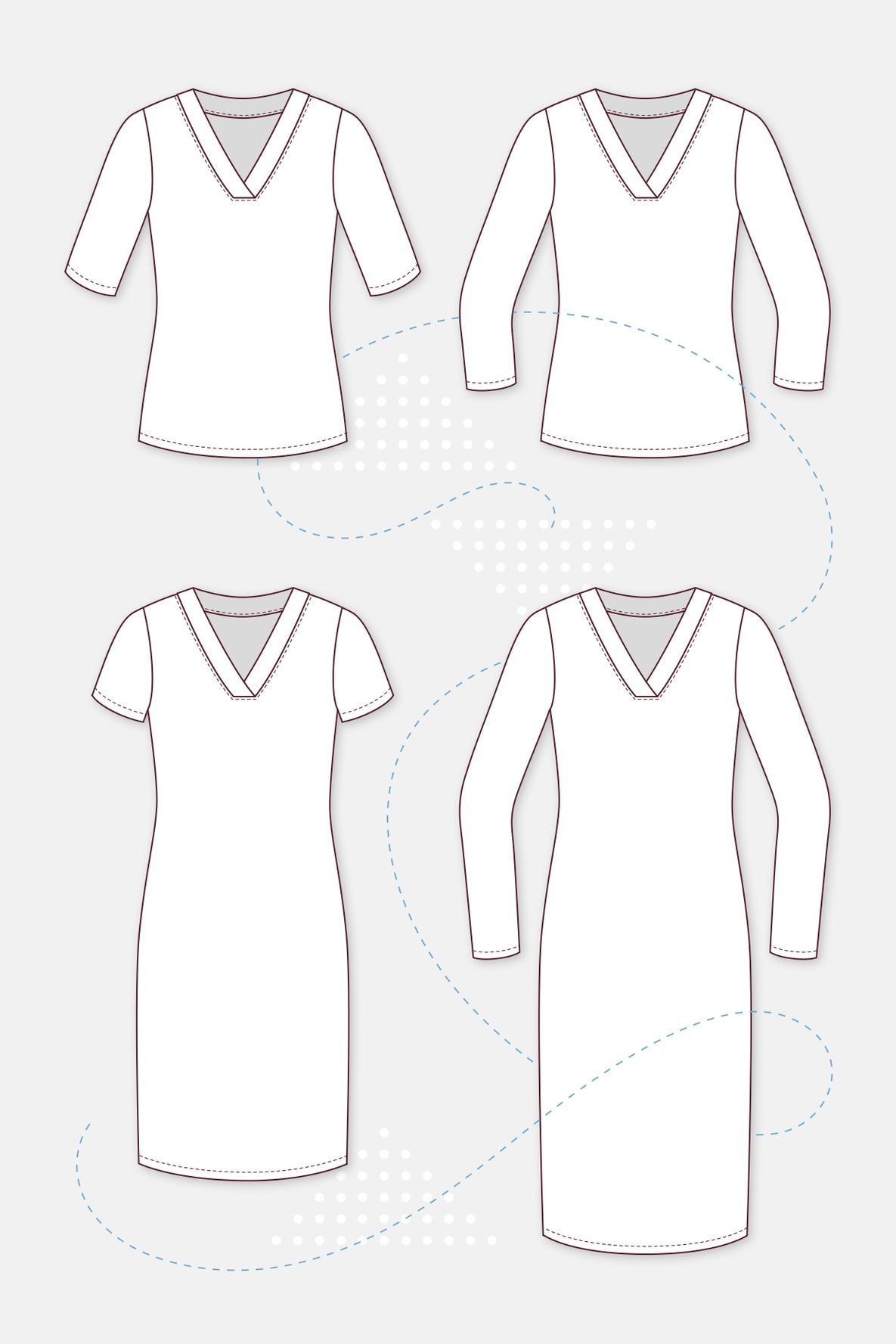 Papierschnittmuster Shirt & Kleid Grace - pattydoo