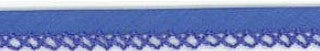 Schrägband mit Häkelabschluss mittelblau