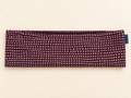 Handgenähtes Stirnband dotted line pflaume in Aubergine