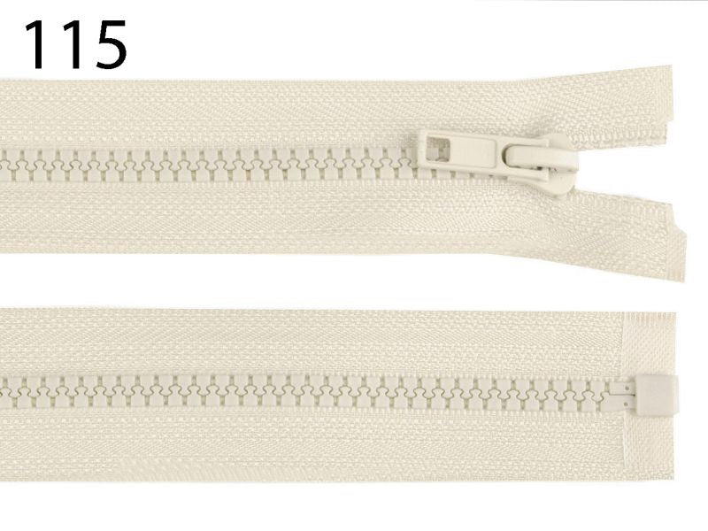 teilbarer Reissverschluss beige