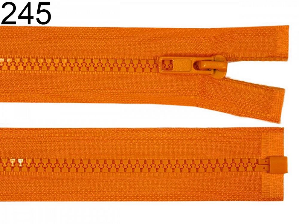 teilbarer Reissverschluss orange