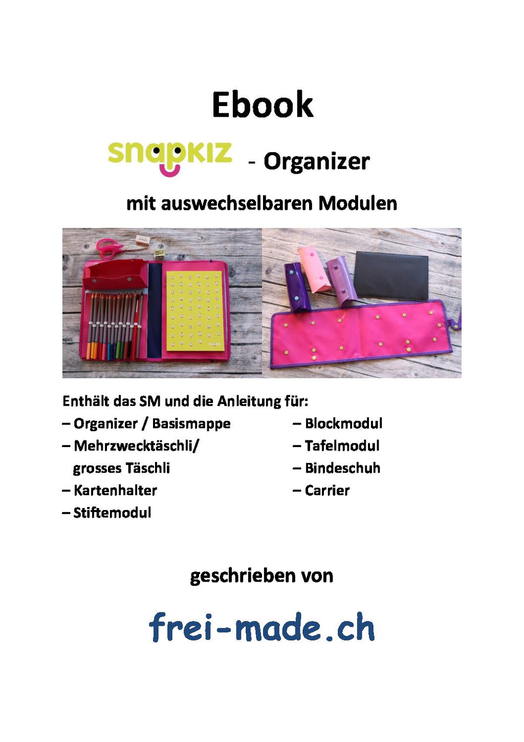 SnapKiz Organizer Ebook