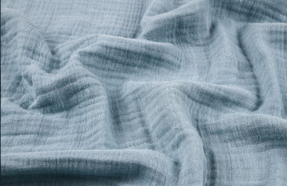 Triple Gauze Bambus​/​Baumwolle "Musselin"  aqua