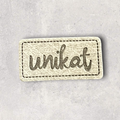 Kunstlederlabel Unikat hell