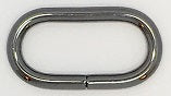 Ovaler Versteller-Ring 30 mm für Gurtband, silber-schwarz – WeltiCreativ XK2-0010/6
