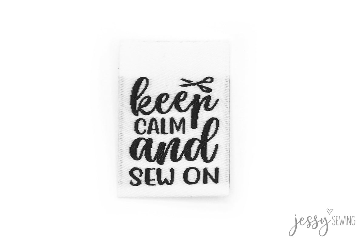 Weblabel keep calm and sew on