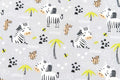 Zebra Leon grau - beschichtete Baumwolle